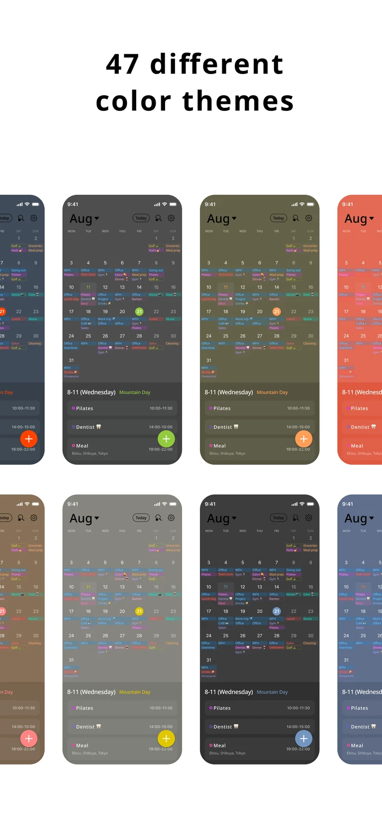Color themes