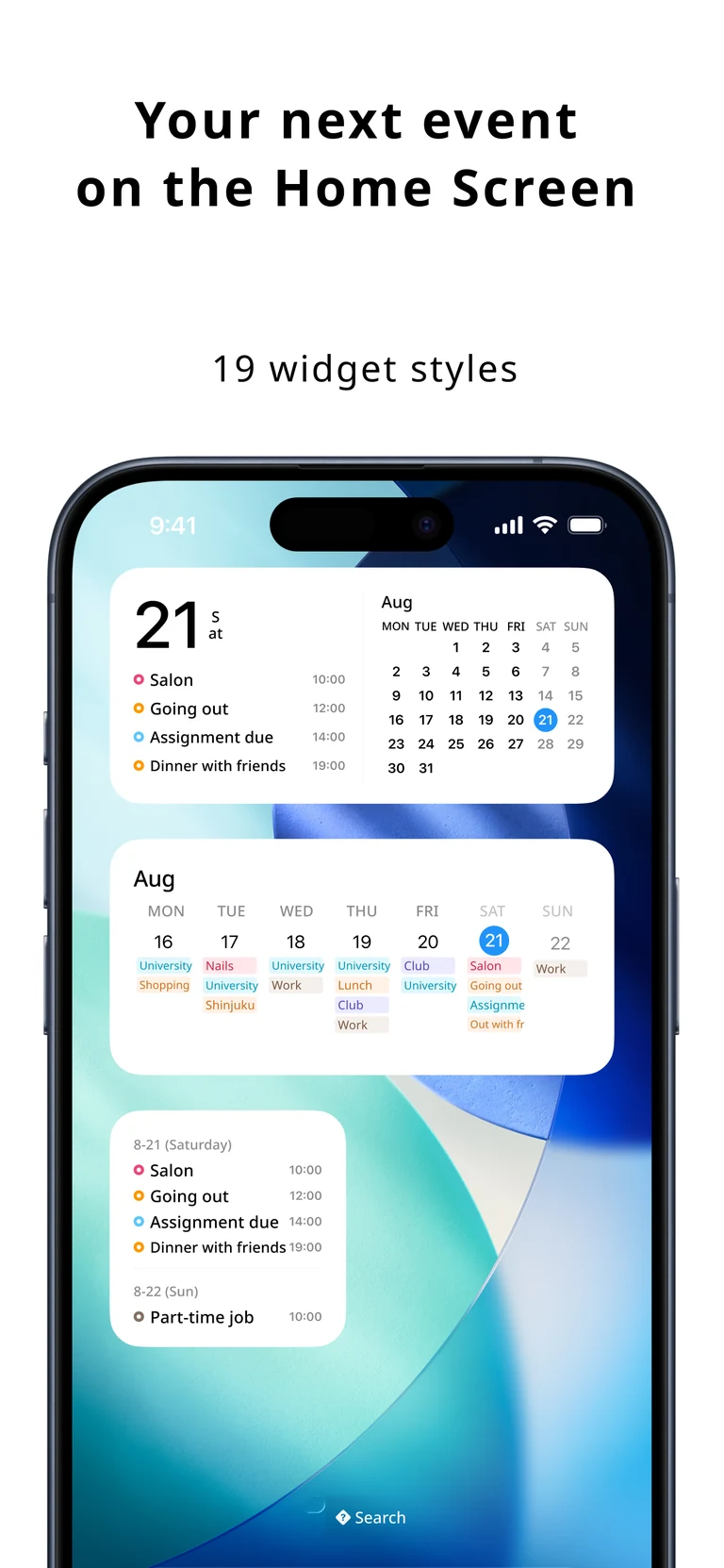 Home Screen widget