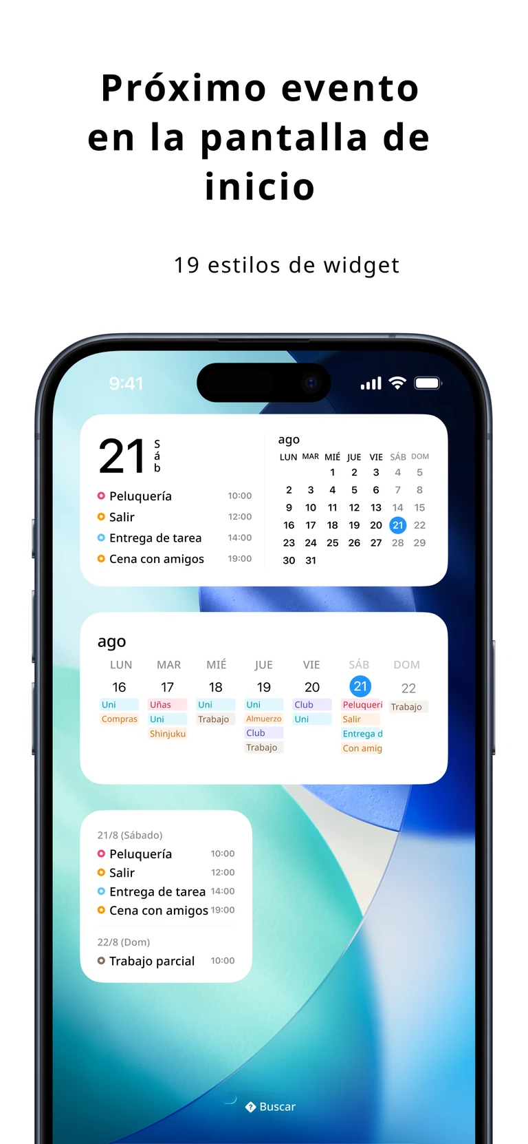 Widget de la pantalla de inicio