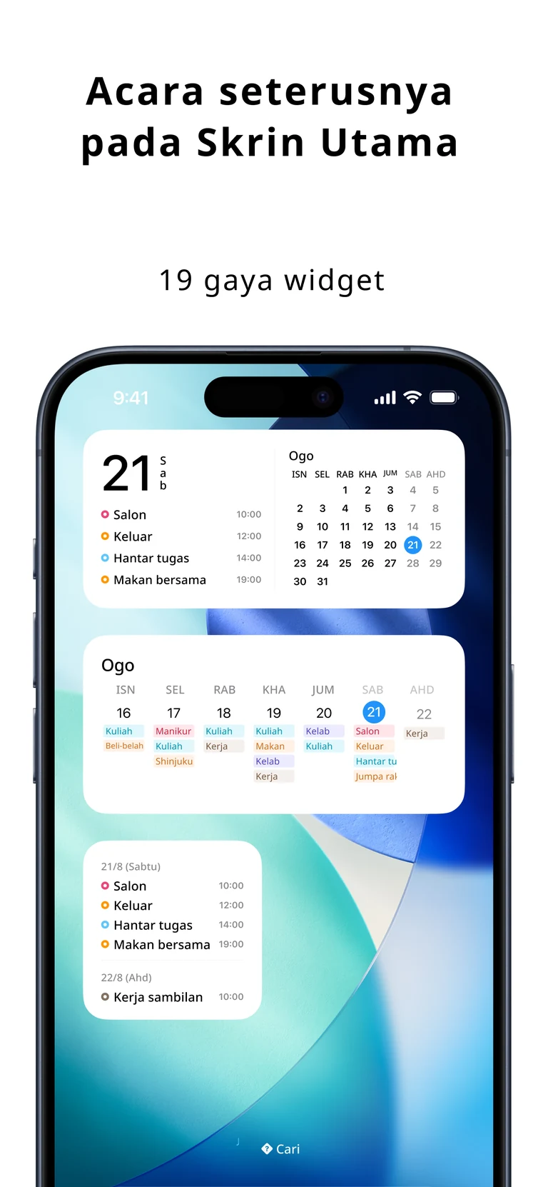 Widget skrin utama